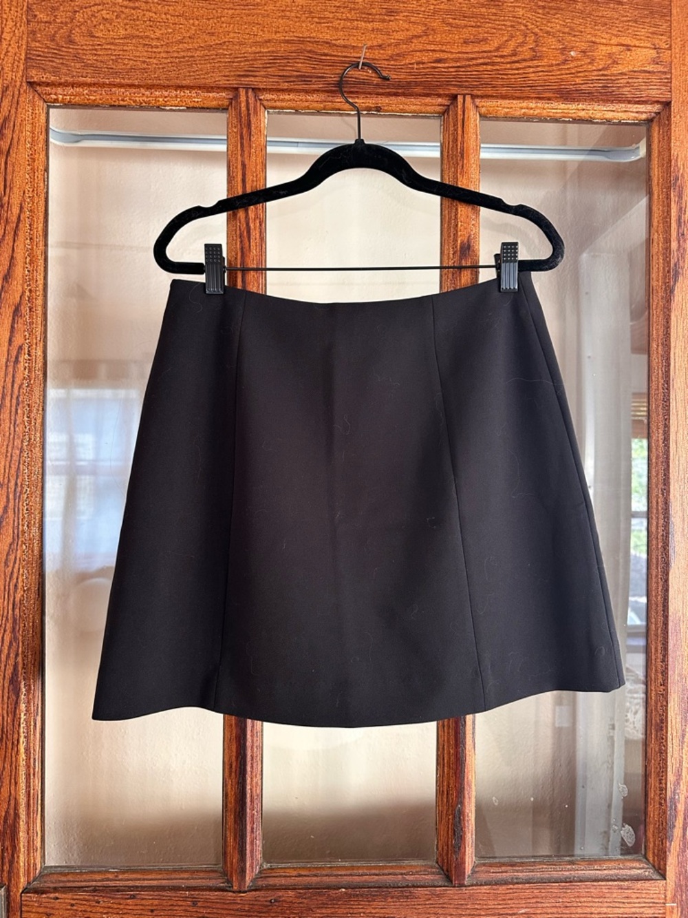 & Other Stories Black A-Line Mini Skirt